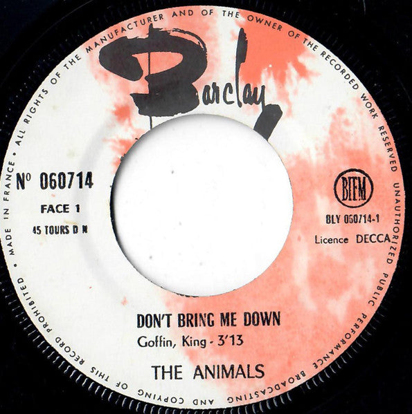 SP The Animals - Don’t Bring Me Down / Cheating