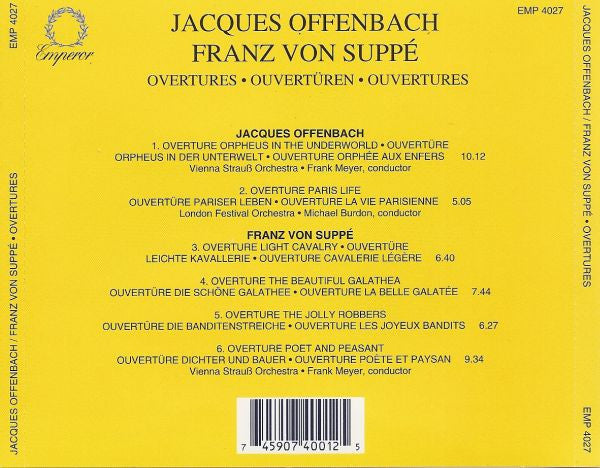 Cd Jacques Offenbach, Franz von Suppé – Overtures • Ouvertüren • Ouvertures