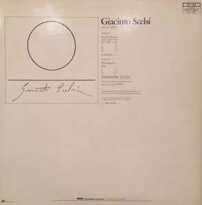 Lp Scelsi / Ensemble 2e2m / Pfaff – Quattro Pezzi / Pranam II / Okanagon / Kya