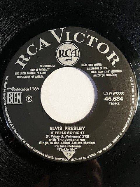 Sp Elvis Presley With The Jordanaires – Such An Easy Question / It Feels So Right