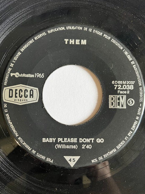 SP Them - Gloria / Baby Please Don’t Go