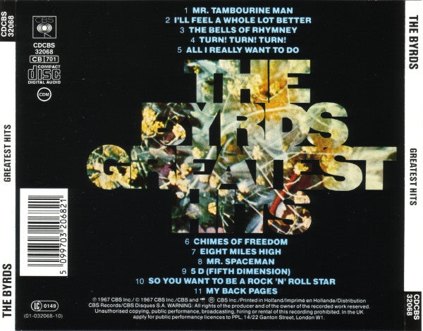 Cd The Byrds – Greatest Hits