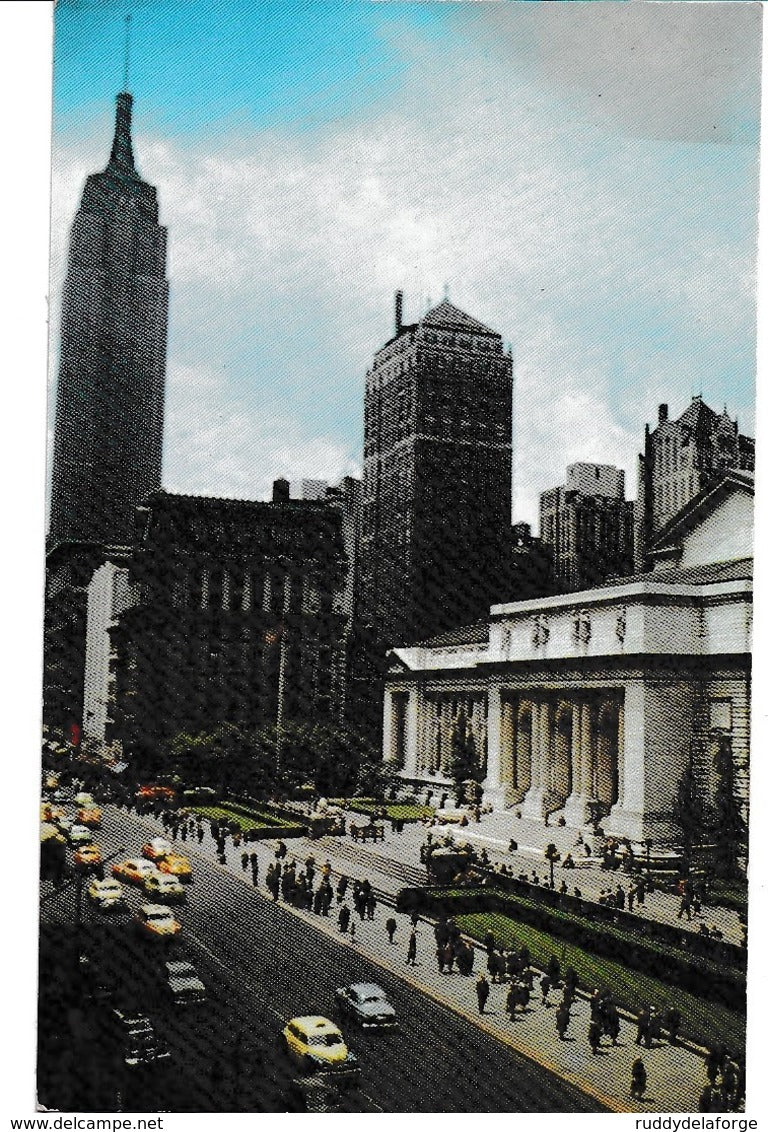 Carte postale - Public library 5th avenue and 42nd street new york city