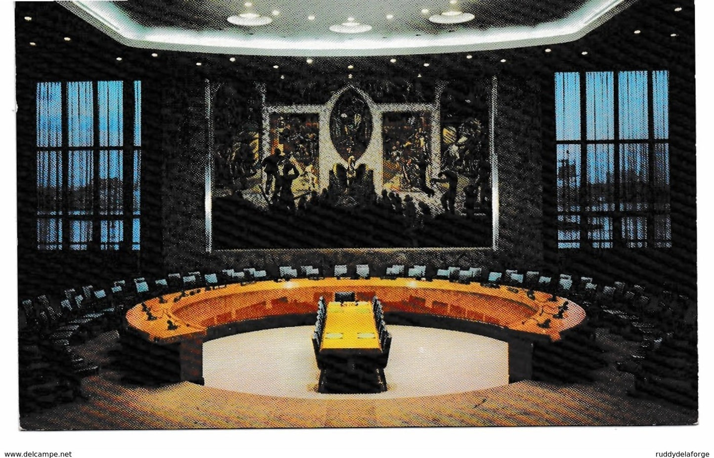 Carte postale - United nations nations unies new york security council chamber