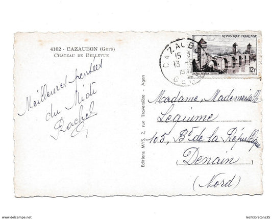 Carte postale - 4102 GAZAUBON château de bellevue