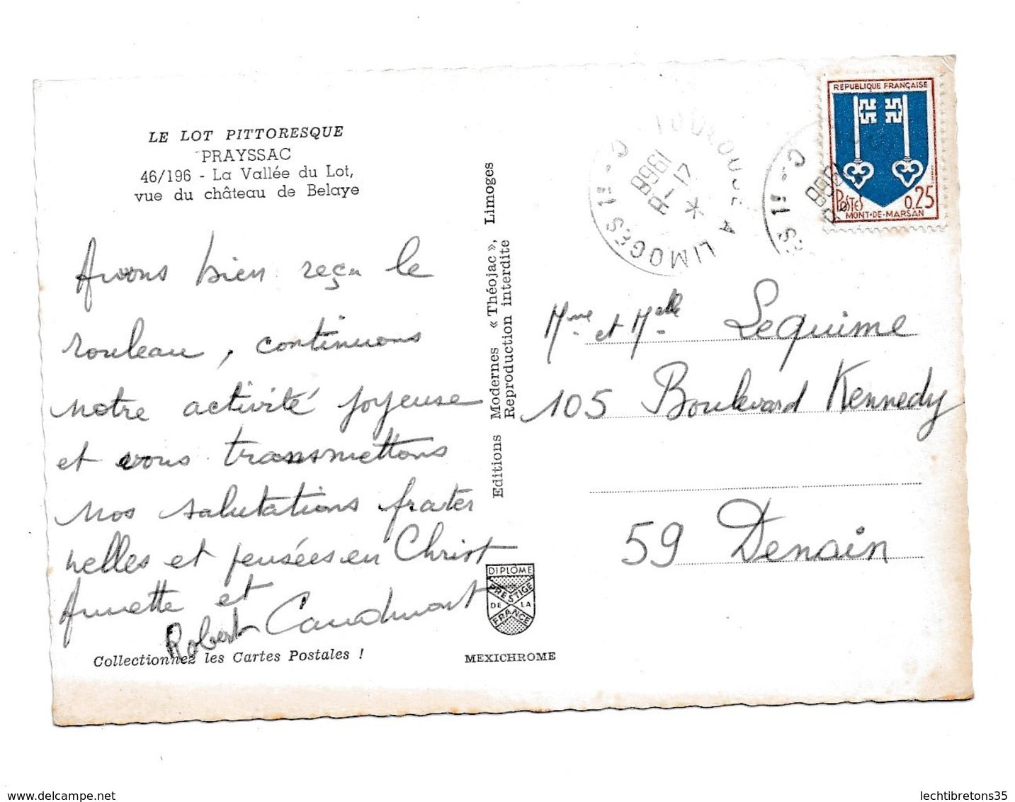 Carte postale - lot pittoresque prayssac 46/196 château belaye