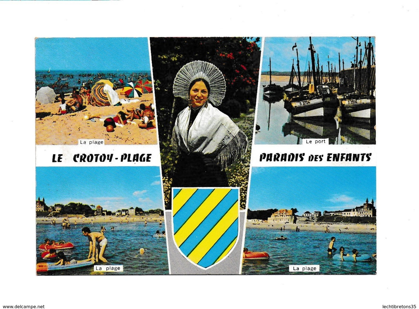 Carte postale - 104 crotoy plage somme port