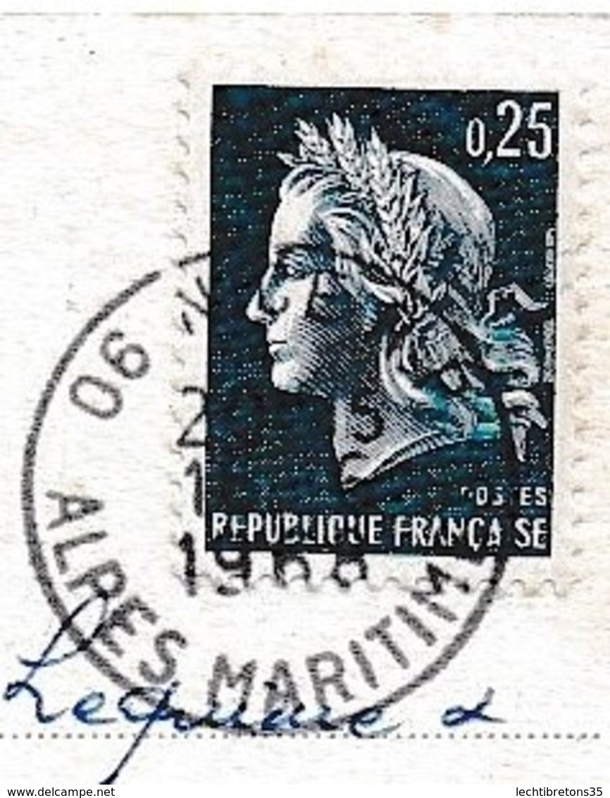 Carte postale - 14 menton cote d'azur nice aéroport