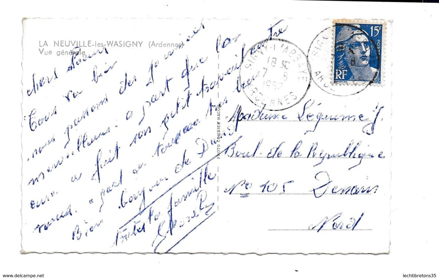 Carte postale - NEUVILLE LES WASIGNY ARDENNE