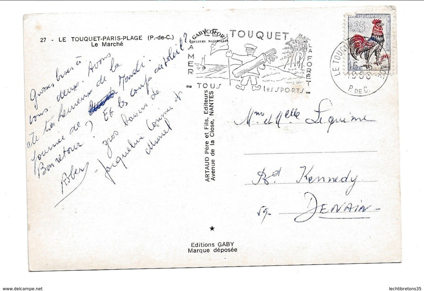 Carte postale - 27 LE TOUQUET PARIS PLAGE MARCHE