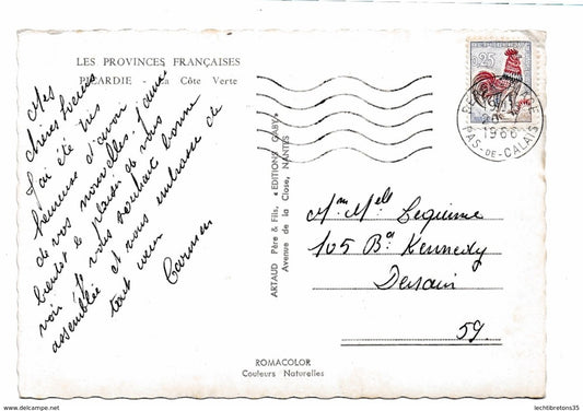 Carte postale -PROVINCES FRANÇAISES PICARDIE GABY COTE VERTE