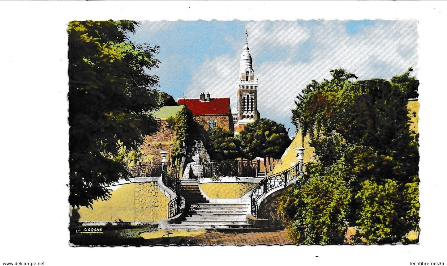 Carte postale - ALBERT SOMME LE JARDIN PUBLIC ET LA BASILIQUE 80.016.09