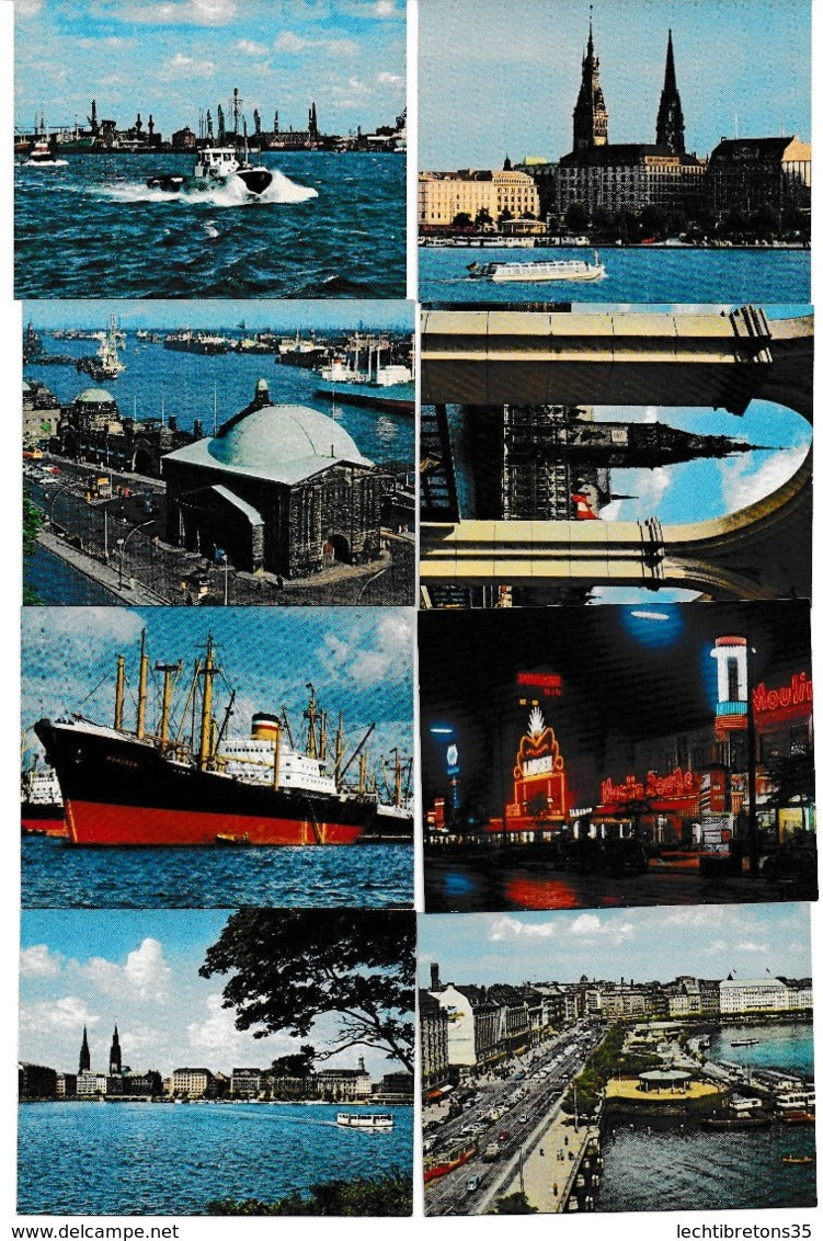 Carte postale - CARNET 10 CPA SOUVENIR HAMBURG HAMBOURG