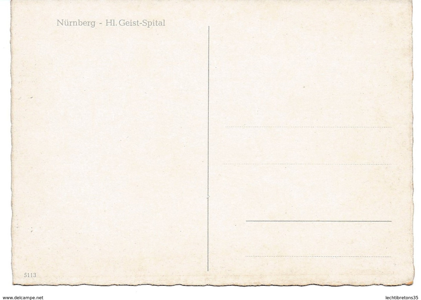 Carte postale - NURNBERG HI. GEIST SPITAL 5113