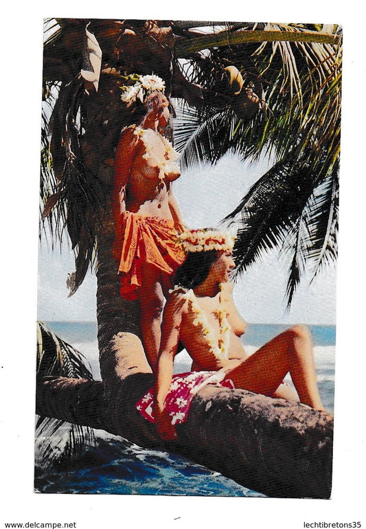 Carte postale - Tahiti beautés tahitiennes jeune femme nue sexy sein nature papee