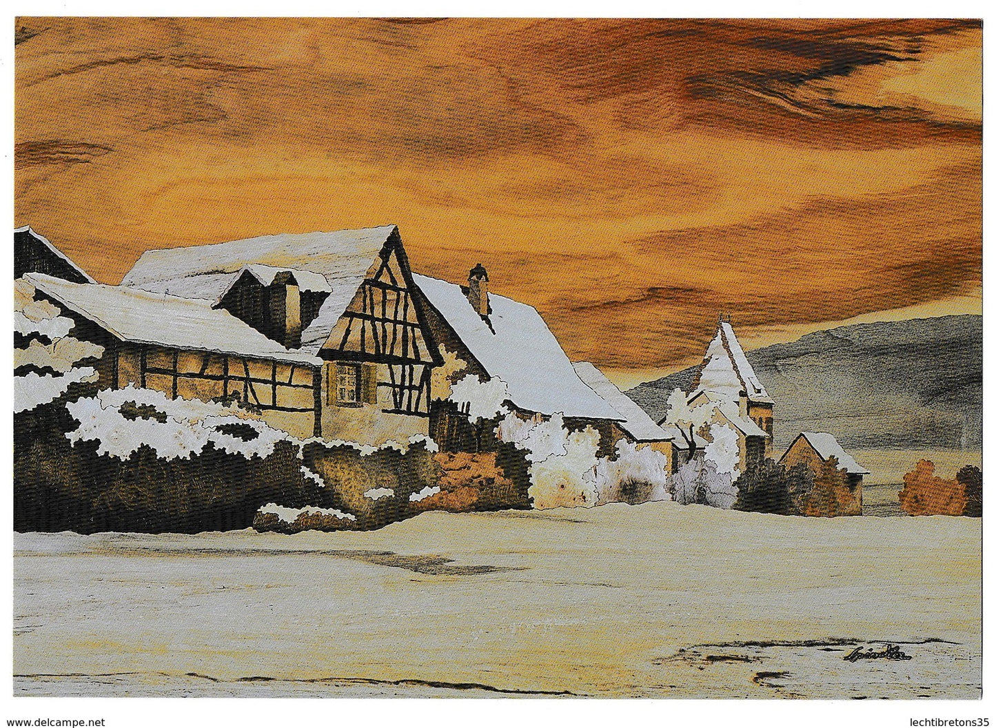 Rare dédicace JEAN CHARLES SPINDLER carte de voeux nouvel an 2002 esquisse marqueterie art bois naturels tableau oeuvre
