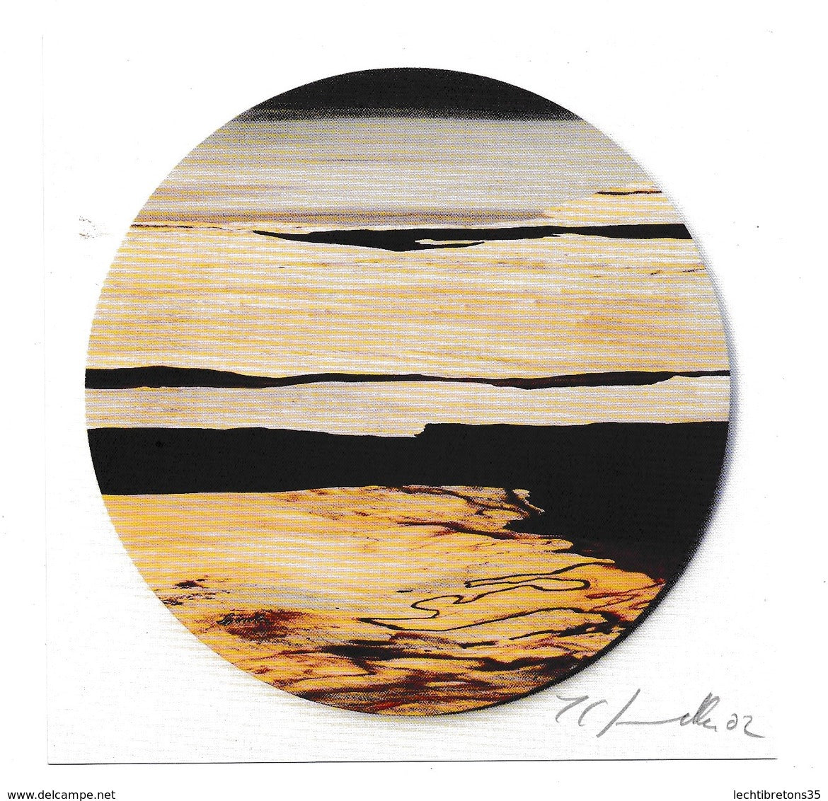 Rare dédicace JEAN CHARLES SPINDLER carte de voeux nouvel an 2002 esquisse marqueterie art bois naturels tableau oeuvre