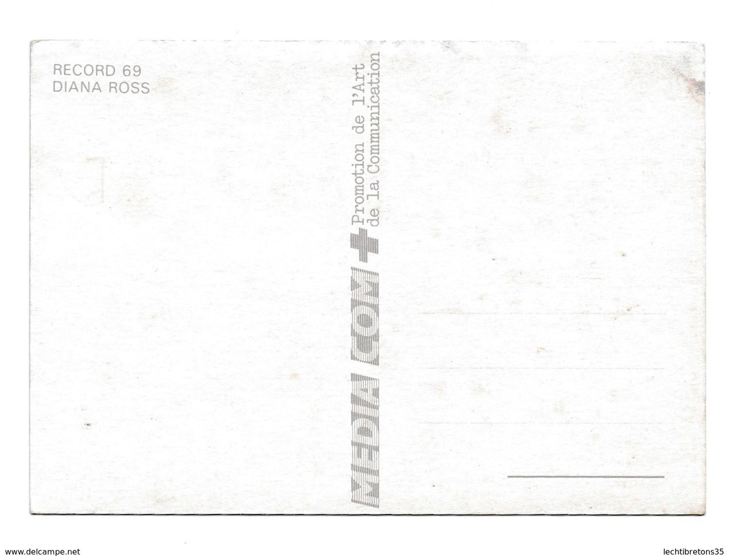 Carte postale - DIANA ROSS RECORD 69 MEDIA COM + PROMOTION DE L'ART COMMUNICATION