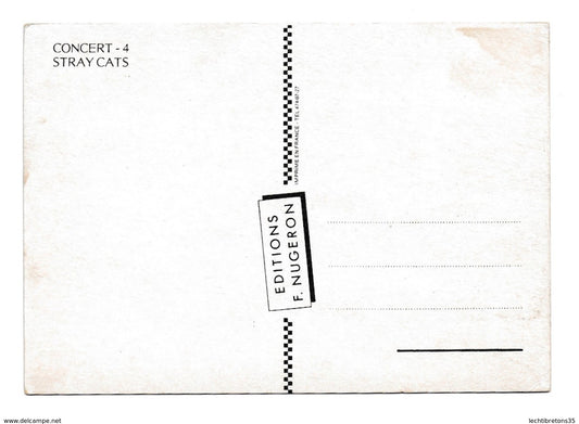 Carte postale - STRAY CATS ALBUM RANT AND ROVE DATE DE CONCERT 4 ENFANTS DU ROCK ANTENNE 2