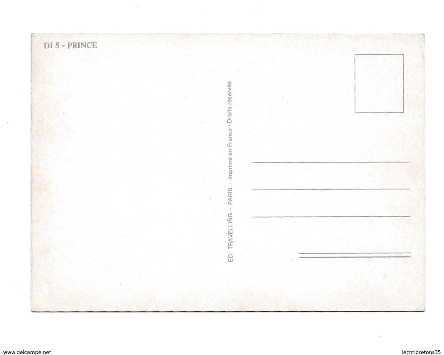 Carte postale - LE NOUVEAU PRINCE PURPLE RAIN DI 5 MOTO