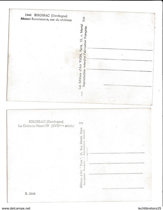Carte postale - LOT cpa PHOTO YVON BERGERAC MAISON RENAISSANCE LE CHÂTEAU HENRI IV