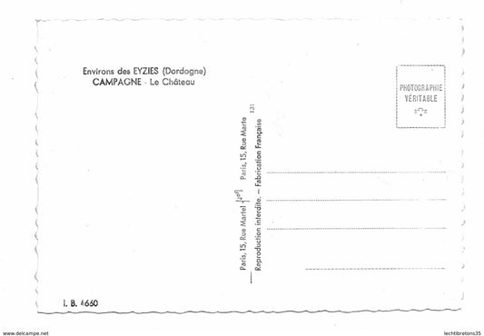 Carte postale - Château de Campagne - Entre le Bugue et les Eyzies arrondissement de SARLAT