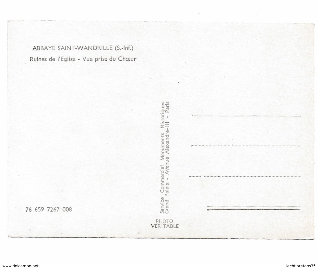 Carte postale - ABBAYE DE SAINT-WANDRILLE RUINES DE L'EGLISE VUE PRISE DU CHŒUR