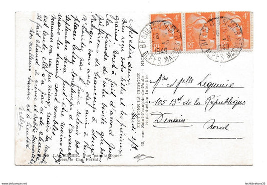 Carte postale - COTE D'AZUR VUE GÉNÉRAL CAP FERRAT SAINT JEAN la turbie