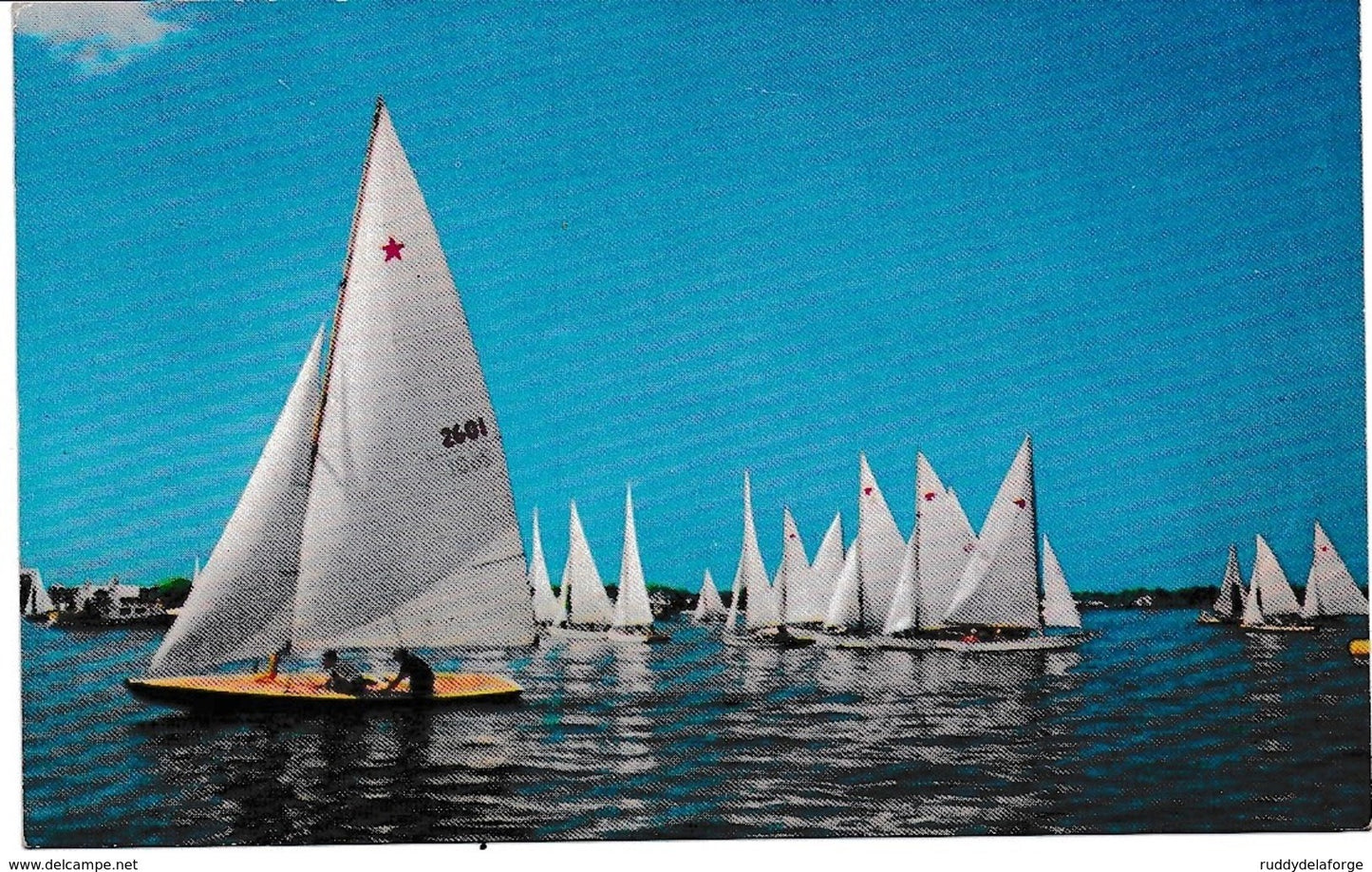 Carte postale - SAILING LONG ISLAND WATERS SHELTERED BAUS AND DEEP WATER HARBORDS SPORT VOILE