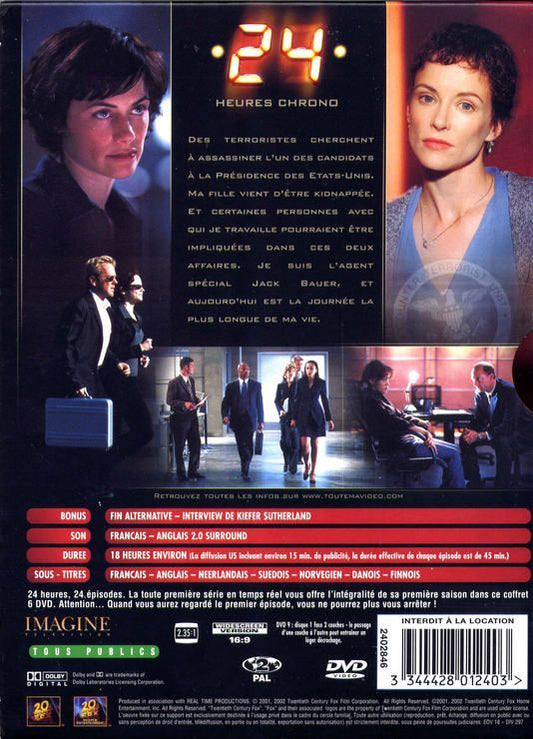 DVD 24 Heures Chrono Saison 1 Neuf Sous Blister