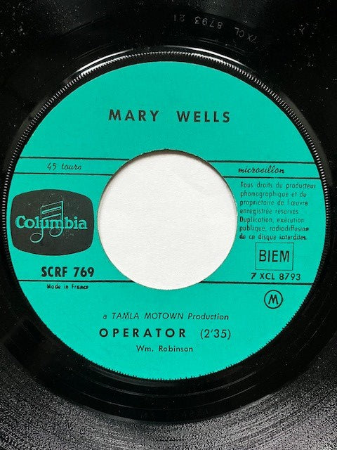 SP Mary Wells Oh Little Boy / Operator Disque Juke-box