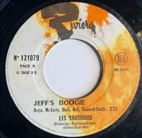 SP The Yardbirds – Over Under Sideways Down / Jeff's Boogie Disque Juke-box