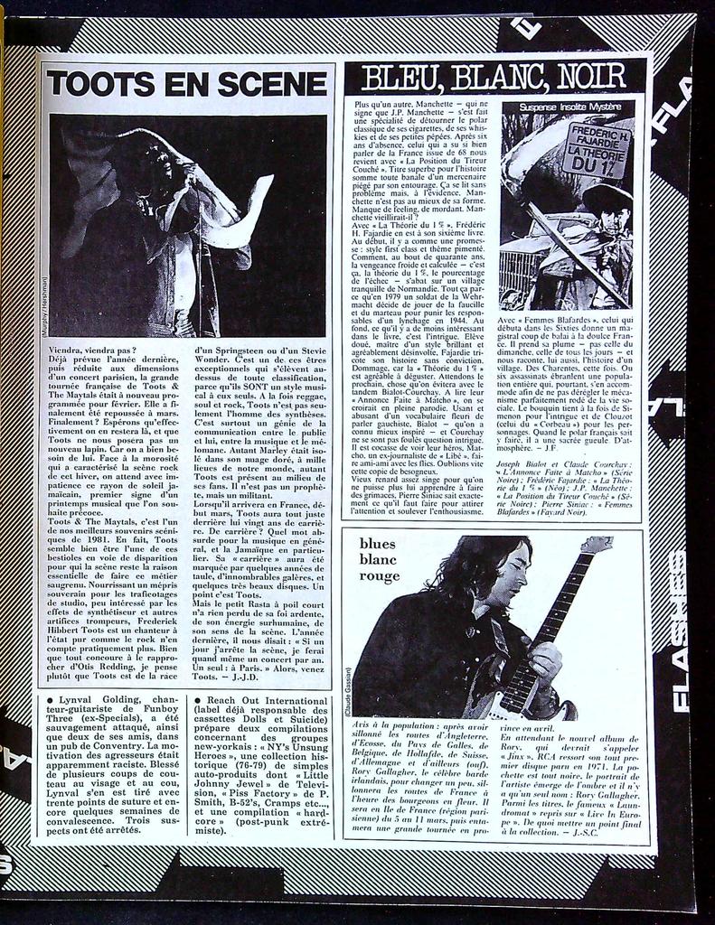 Magazine – Rock & Folk N°182 – Collection – Mars 1982