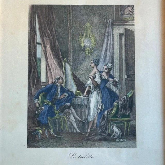 Tableau Gravure La Toilette Scène D' Intérieur