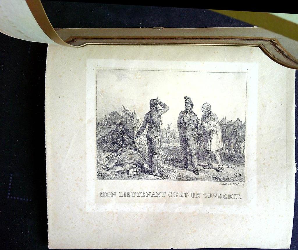 Lithographie ancienne – Delpech – Affiches, posters et illustrations – Mon lieutenant c'est un consc