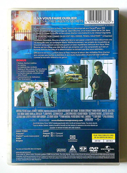 Dvd La Mort dans la peau Matt Damon Jason Bourne
