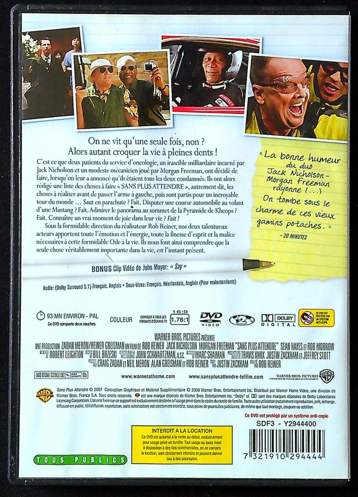 Dvd – Sans Plus Attendre – Divertissement – Comédie dramatique
