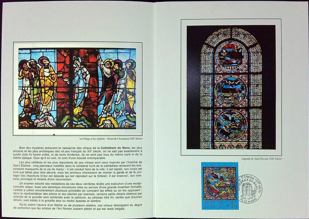 Cathédrale Du Mans Enveloppe Dépliant Timbre 1er jour Encart Fdc Yvert et Tellier