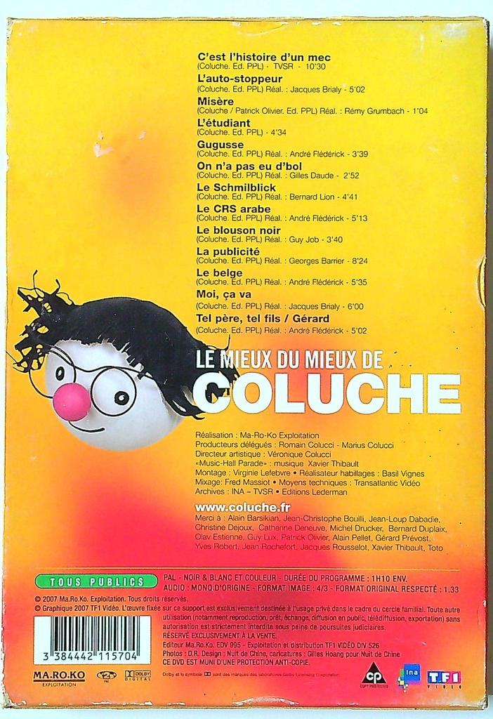 Dvd Le Mieux du Mieux de Coluche tf1 Vidéo
