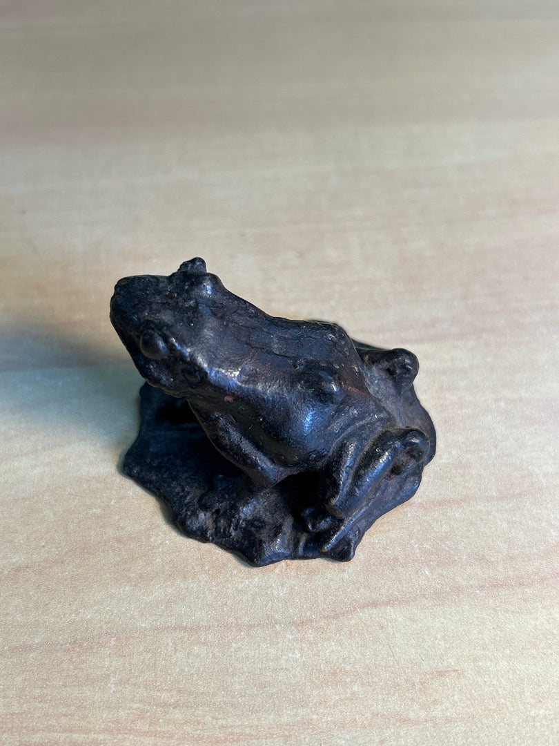 Figurine Grenouille – Bibelot – Bronze Patiné Vintage