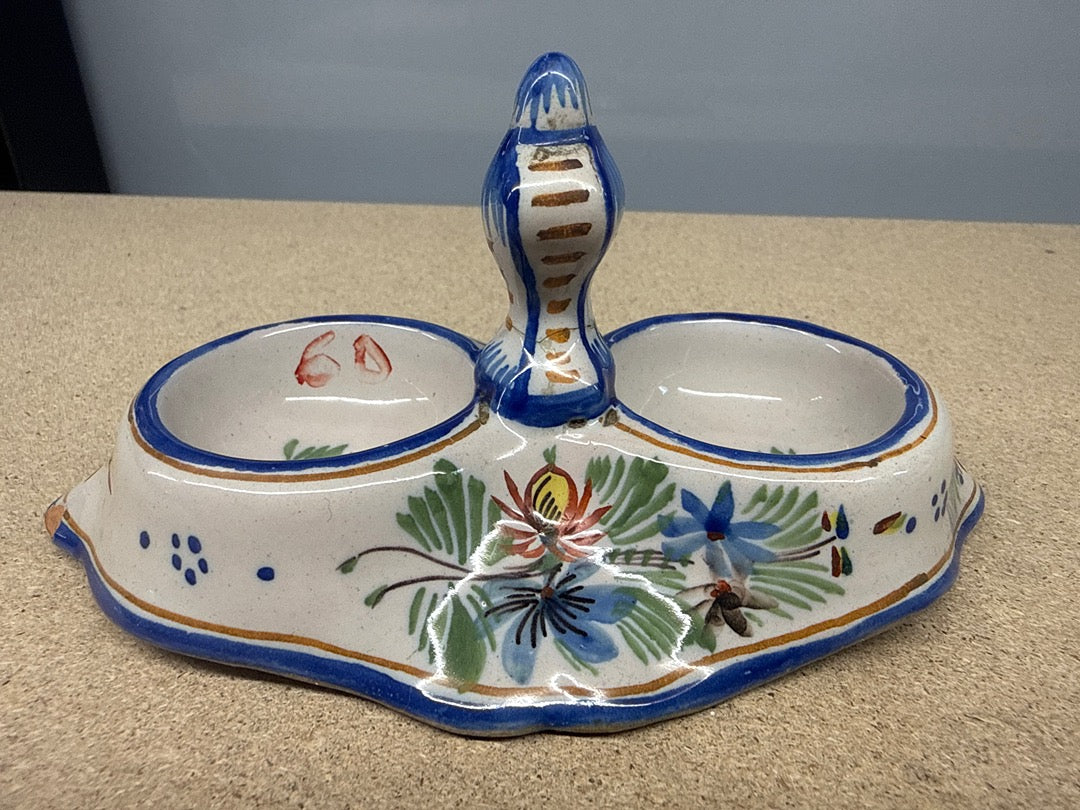 Saleron – Moustiers – Service de table – Double en faïence blanc