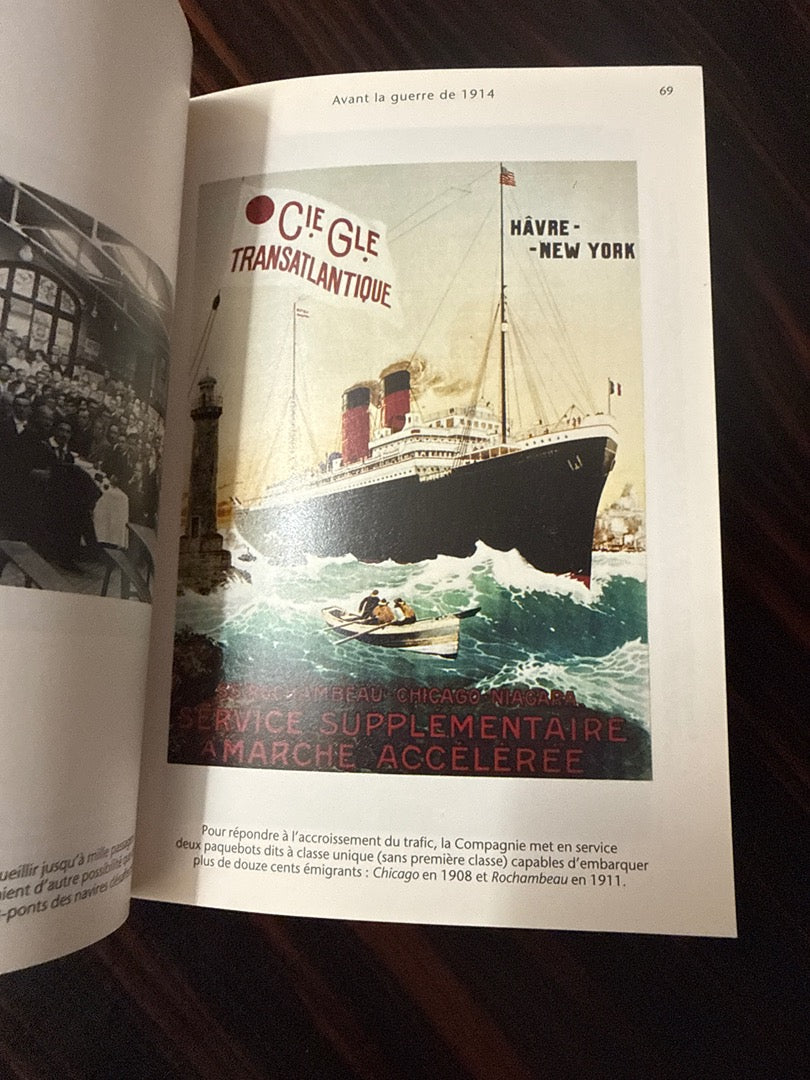 Livre – Le Havre-new York – Histoire – Paquebots
