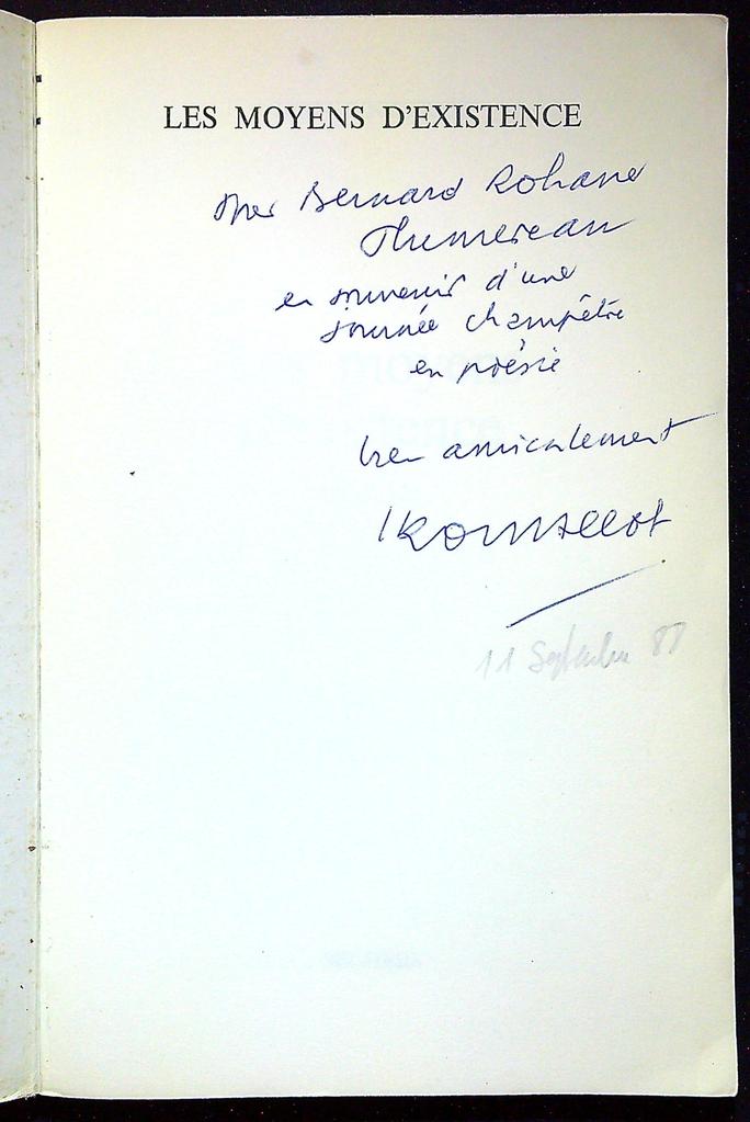Livre – Seghers – Littérature – Jean Rousselot Dédicacé
