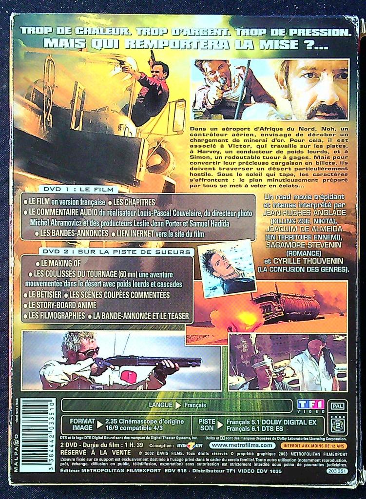 Coffret 2 Dvd – Sueurs – Cinéma – Édition Collector