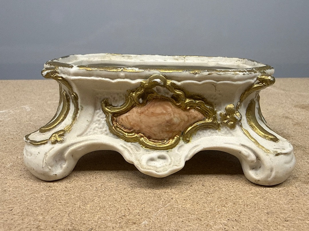 Cache-pot – Pot de fleurs – Blanc doré style rococo