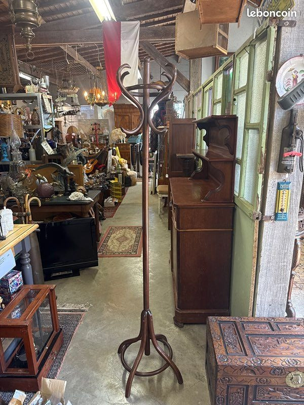 Porte-manteau – Style Thonet – Mobilier – Bois courbé vintage