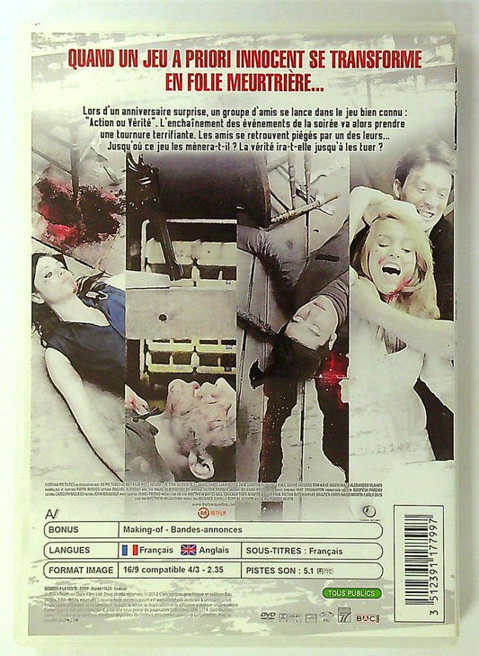 Dvd Action ou Vérité ? Film Horreur Thriller Bac Films