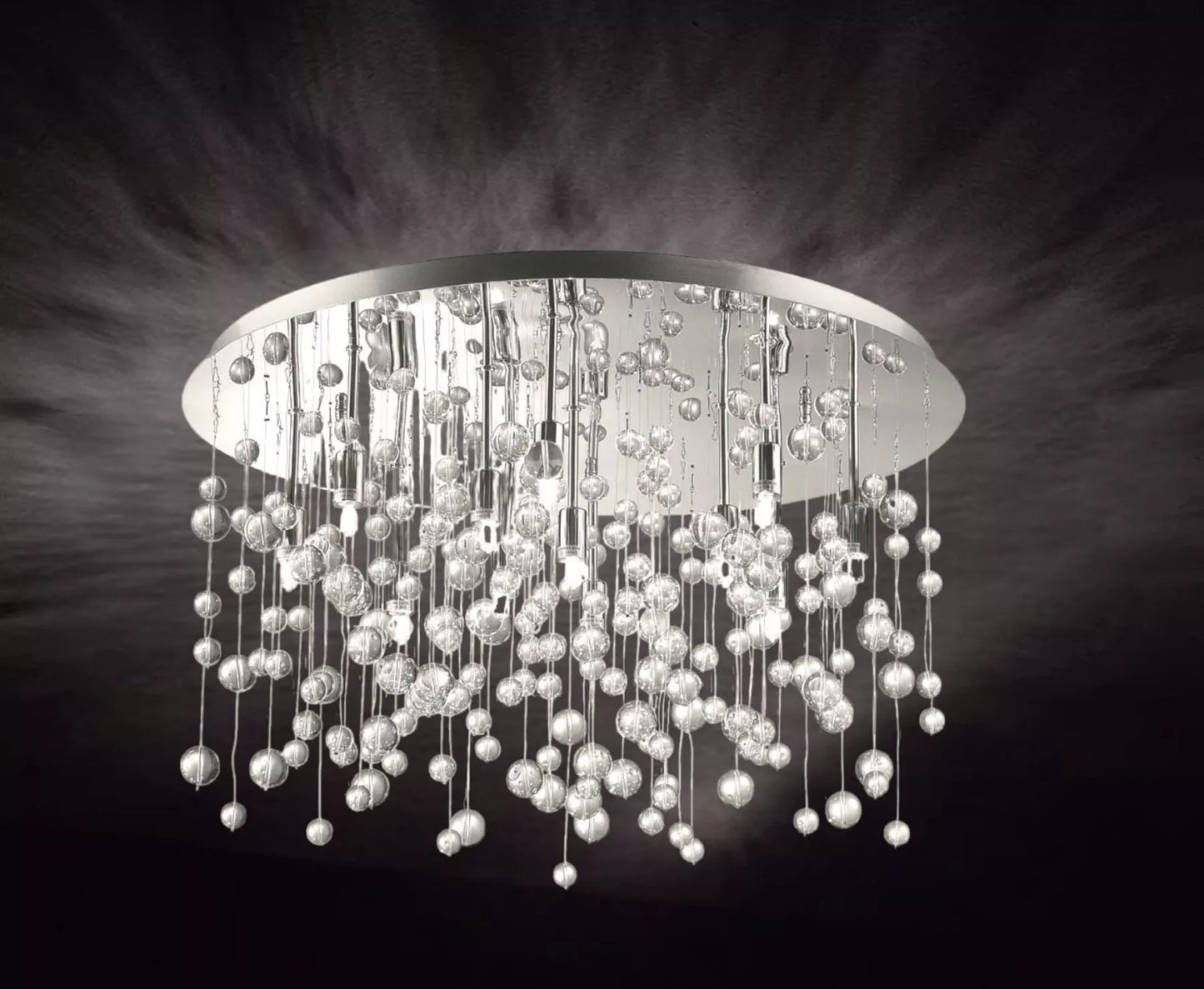 Ideal Lux plafonnier Neve 12 lampes chrome/clair Ø 63cm