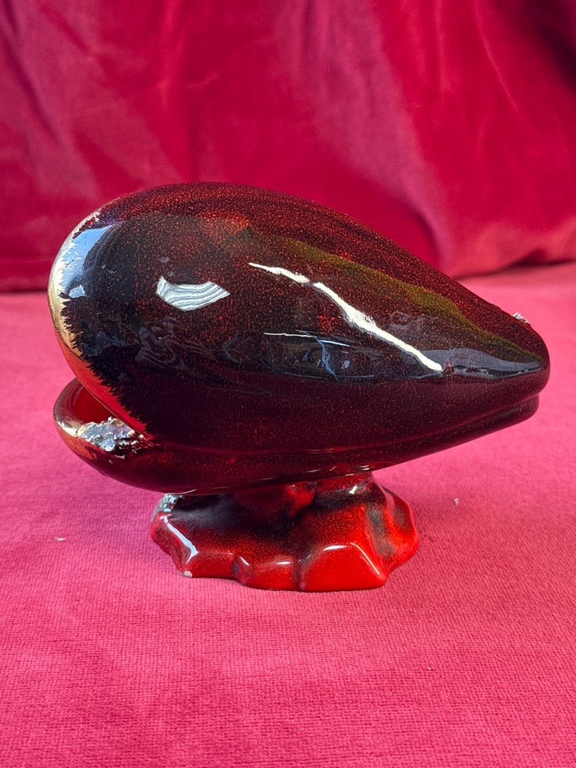 Lampe Coquillage moule en céramique avec phare et mouette Vallauris