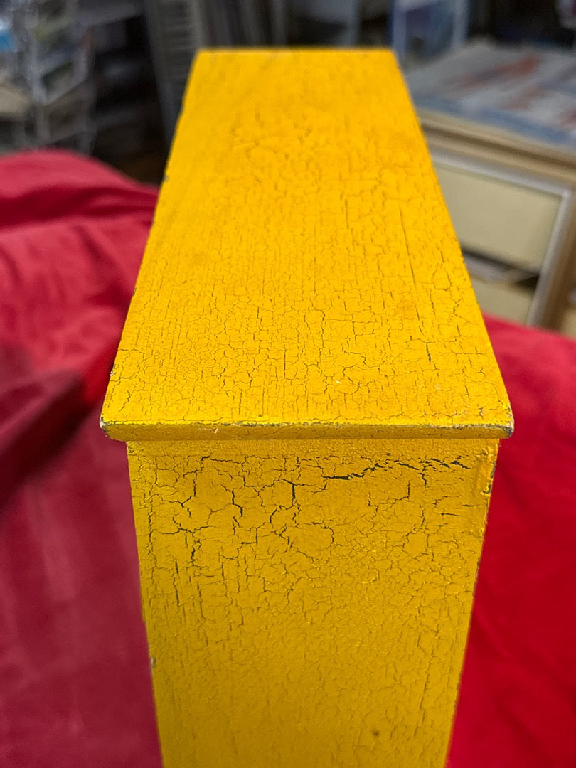 Boîte de rangement – Vintage – Rangement – Bois jaune patiné